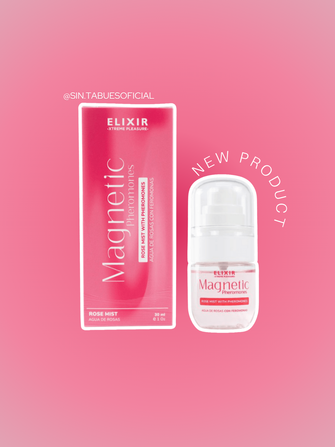 Agua de rosas con feromonas elixir magnetic