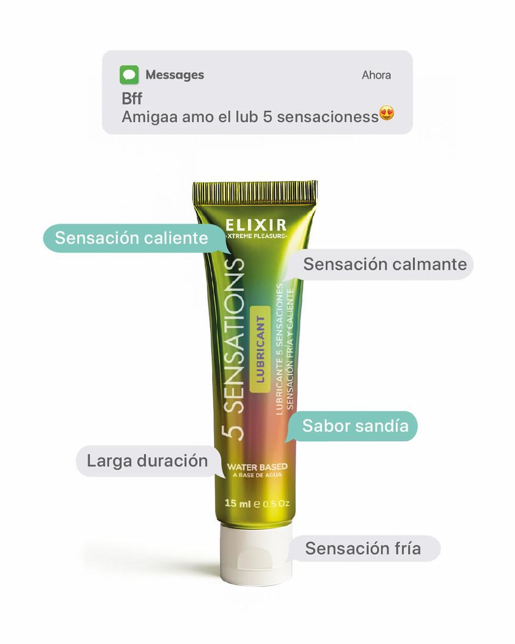 5 sensaciones lubricante elixir